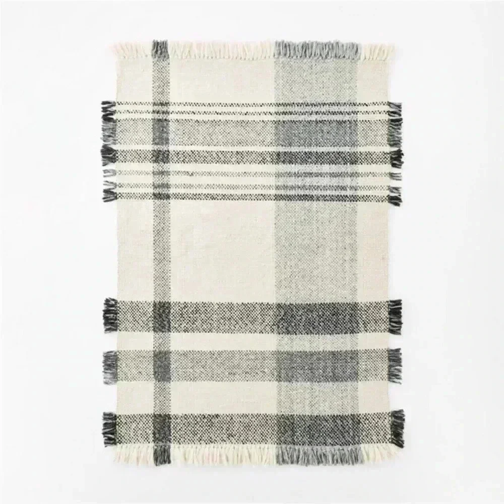 NWT 5'x7' Laurelhurst‎ Indoor Plaid Rug Black/ White - Studio McGee